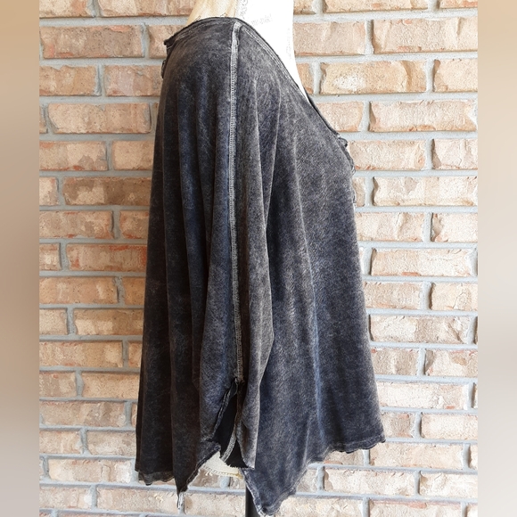 We the Free Free People First Base Oversized Boho Henley Top. - Picture 6 of 11